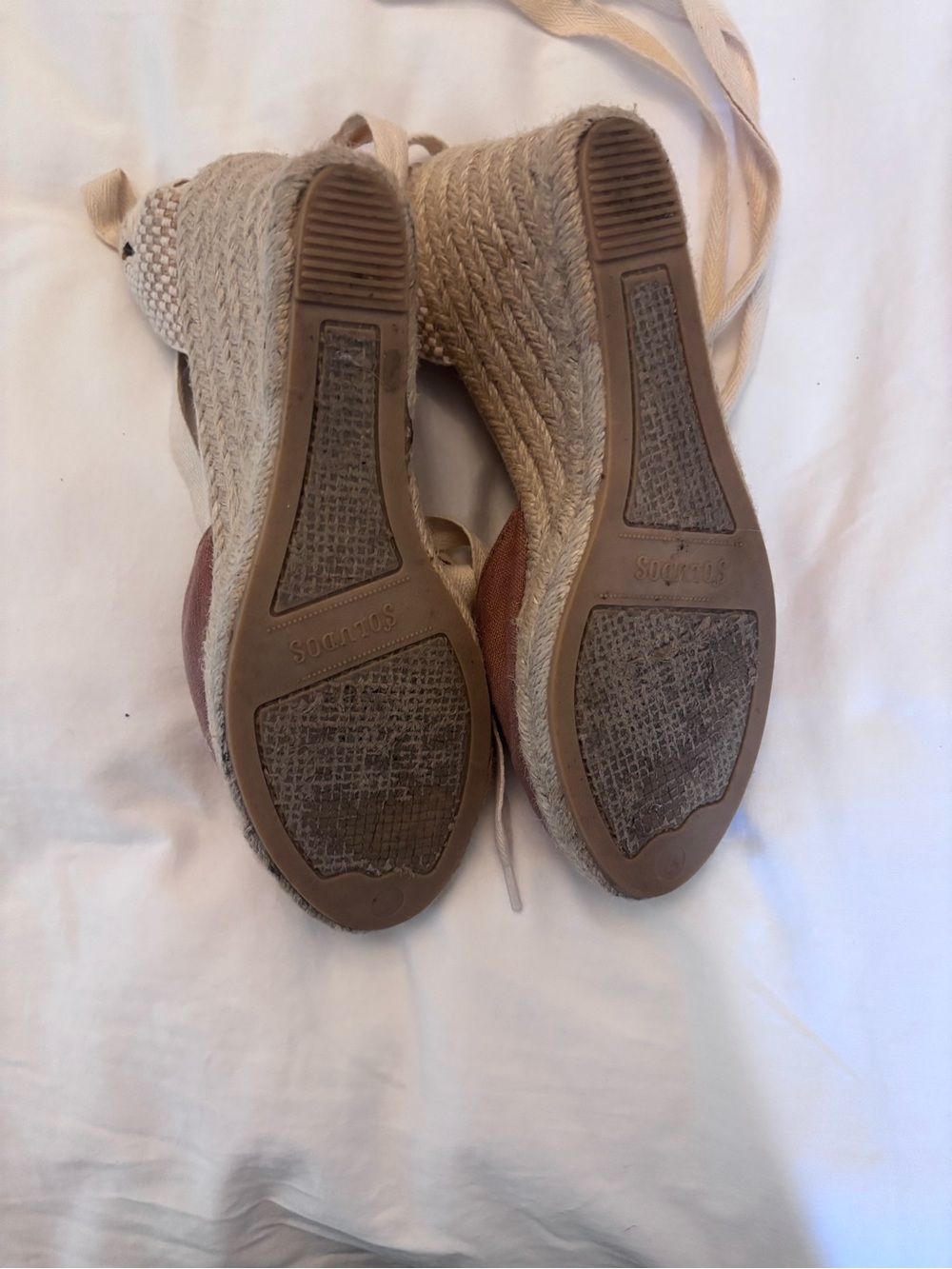 Tan Espadrille Wedge Wrap Sandals - Picture 3 of 4